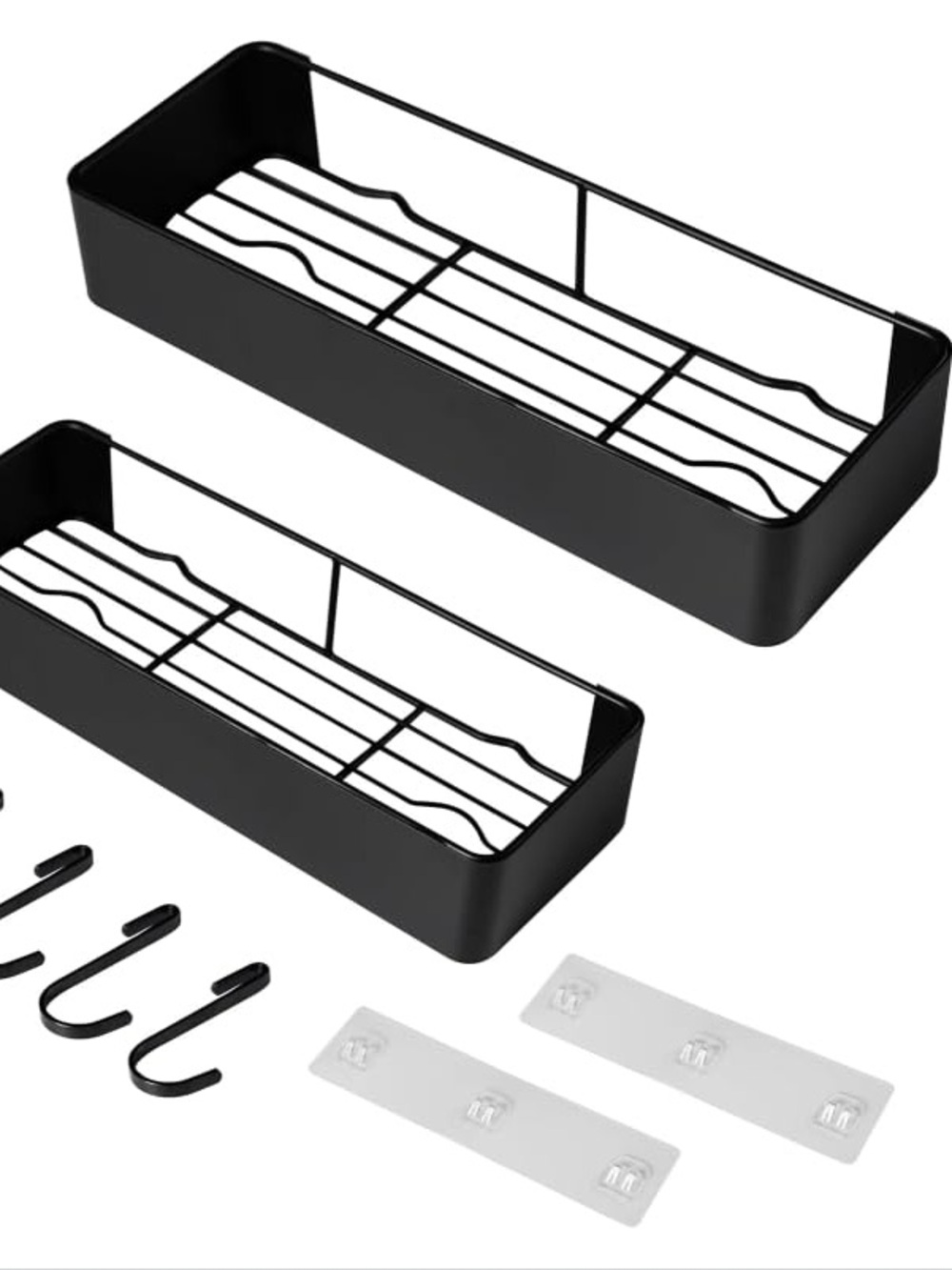 Black Wall-Mount Storage Basket - Larger Shelf